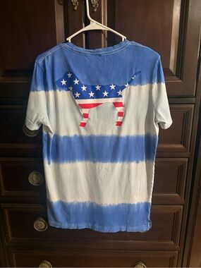 Victoria’s Secret Pink tie dye patriotic pup tee small